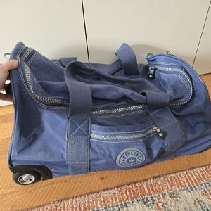 Kipling Blue Wheeled Duffel Bag